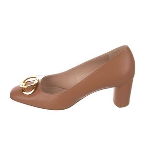 Stuart Weitzman “Anicia” 60 toffee leather pumps 10
